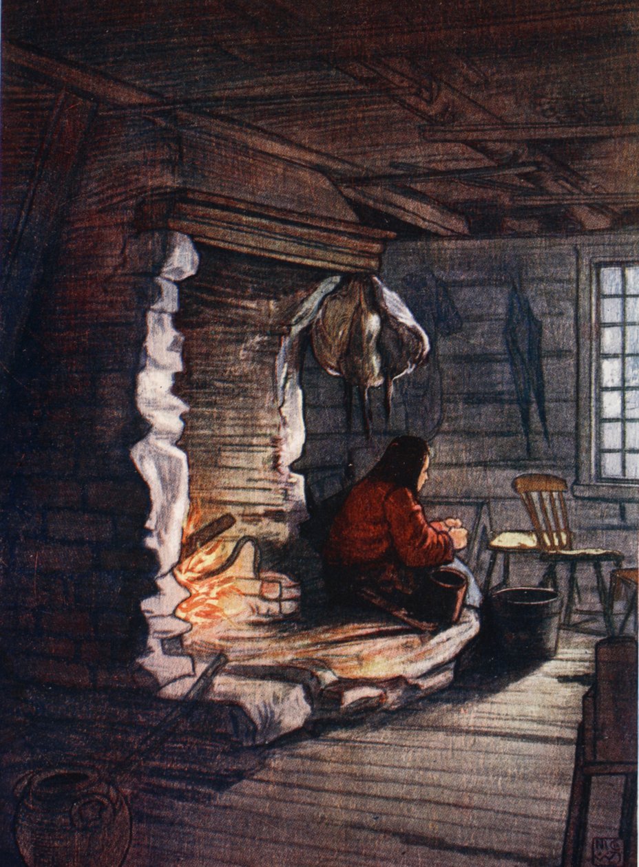 At lave middagen: Et sommerhusinteriør i Selbo, 1905 af Nico Jungman