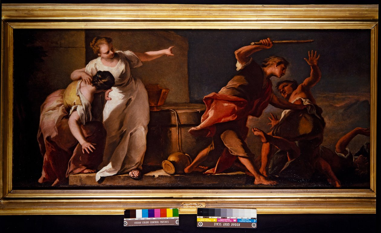 Moses og Jerusalems datter (lærred) af Nicolò Grassi
