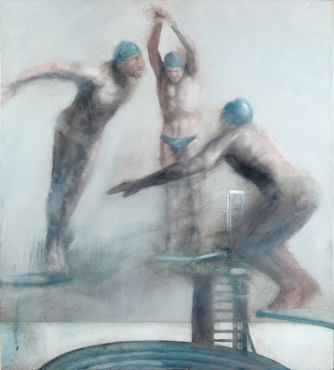 Dykkere, 2012 (olie på lærred) af Nicola Pucci