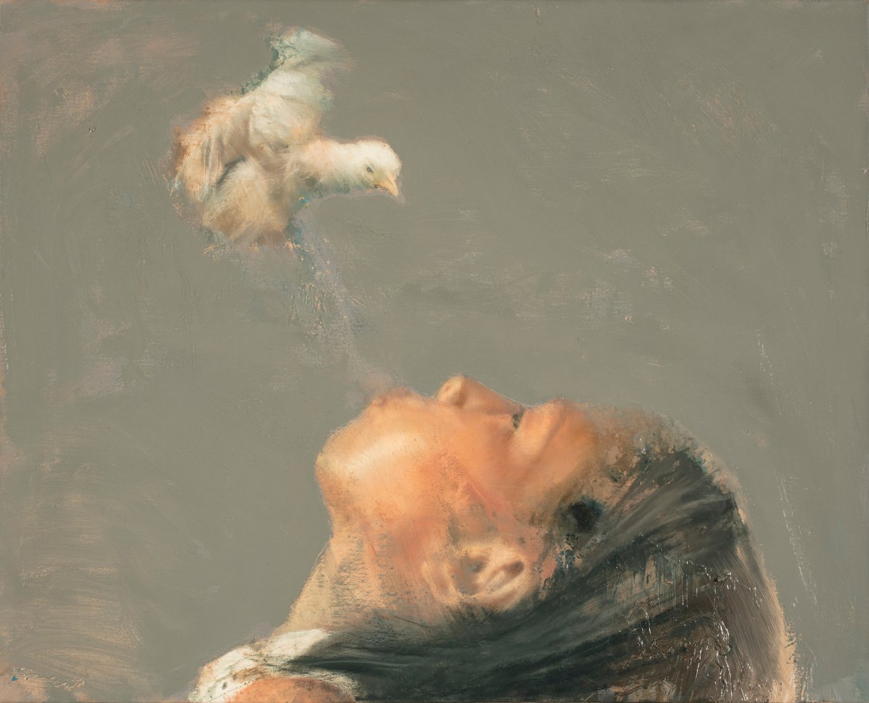 Flying Lesson III, 2017 (olie på lærred) af Nicola Pucci