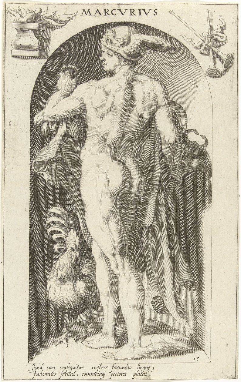 Merkur Marcvrivs (titel på objekt) Ancient Gods (serietitel) af Nicolaas Braeu