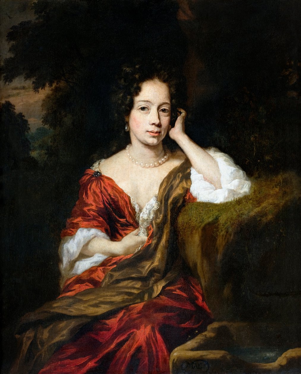 Portræt af en kvinde, 1680 af Nicolaes Maes