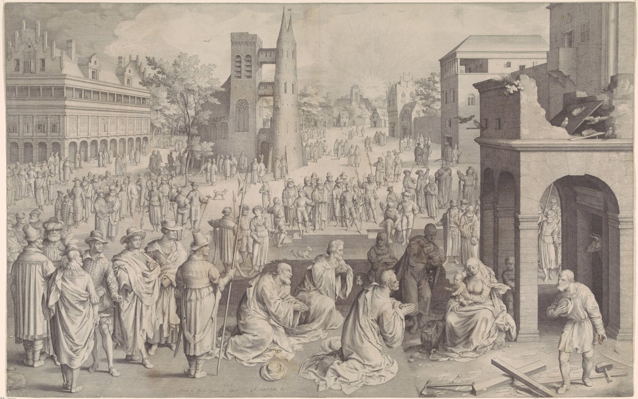 Tilbedelse af kongerne af Nicolaes de Bruyn
