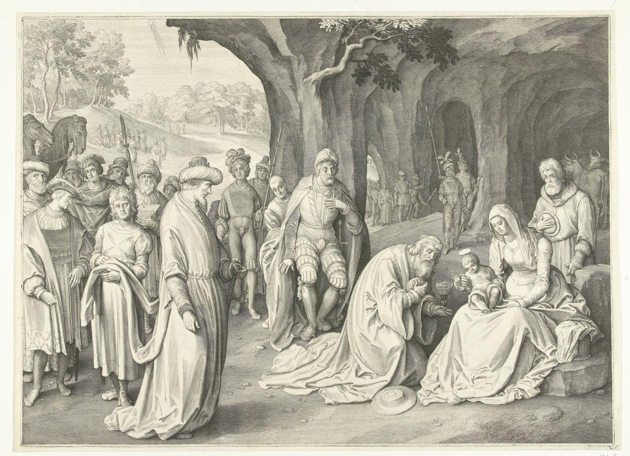 Tilbedelse af kongerne af Nicolaes de Bruyn