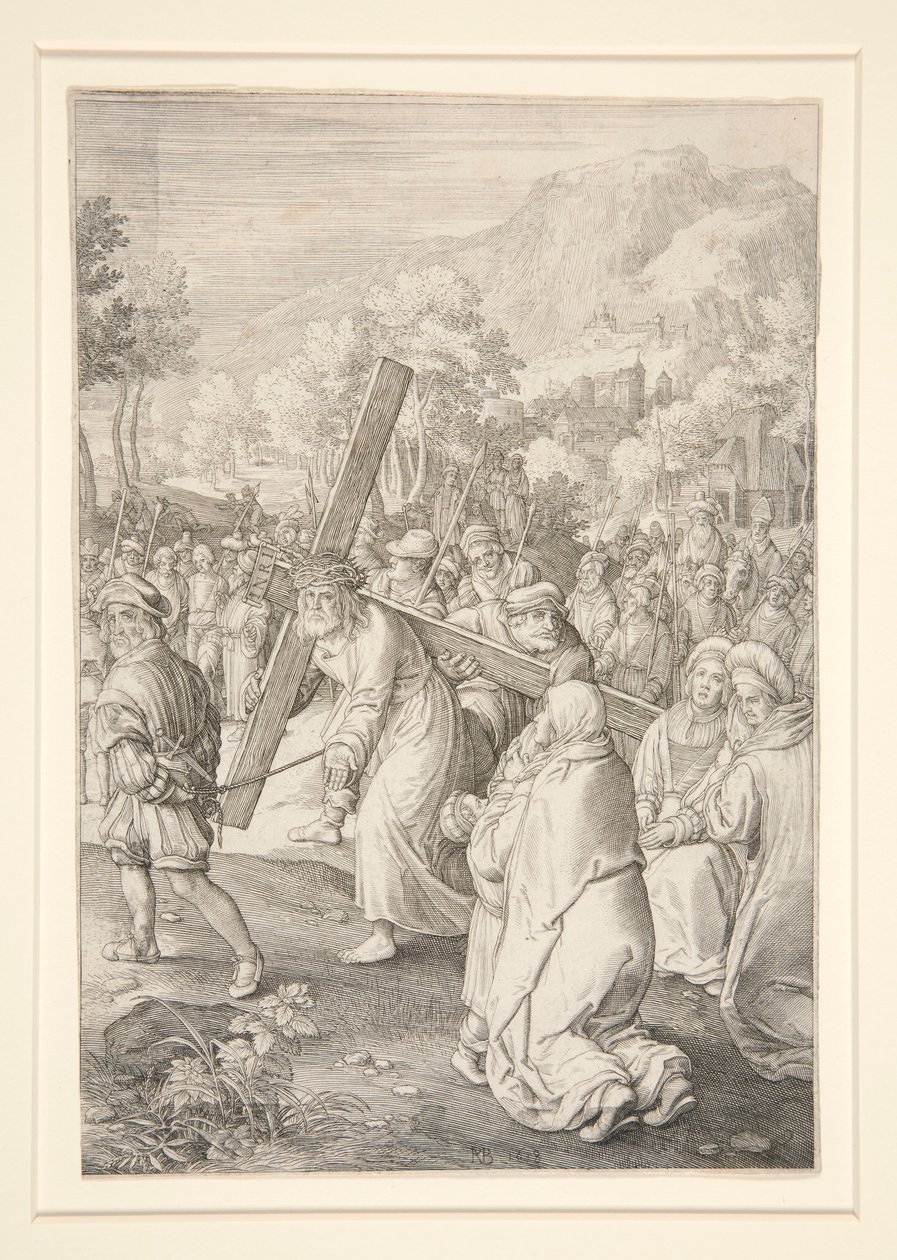 Kristus bærer korset (Passion Series) af Nicolaes de Bruyn