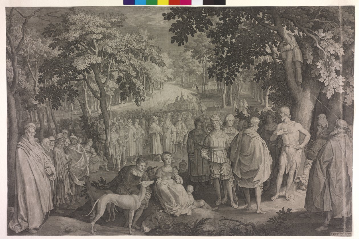 Johannes Døberen prædiker af Nicolaes de Bruyn