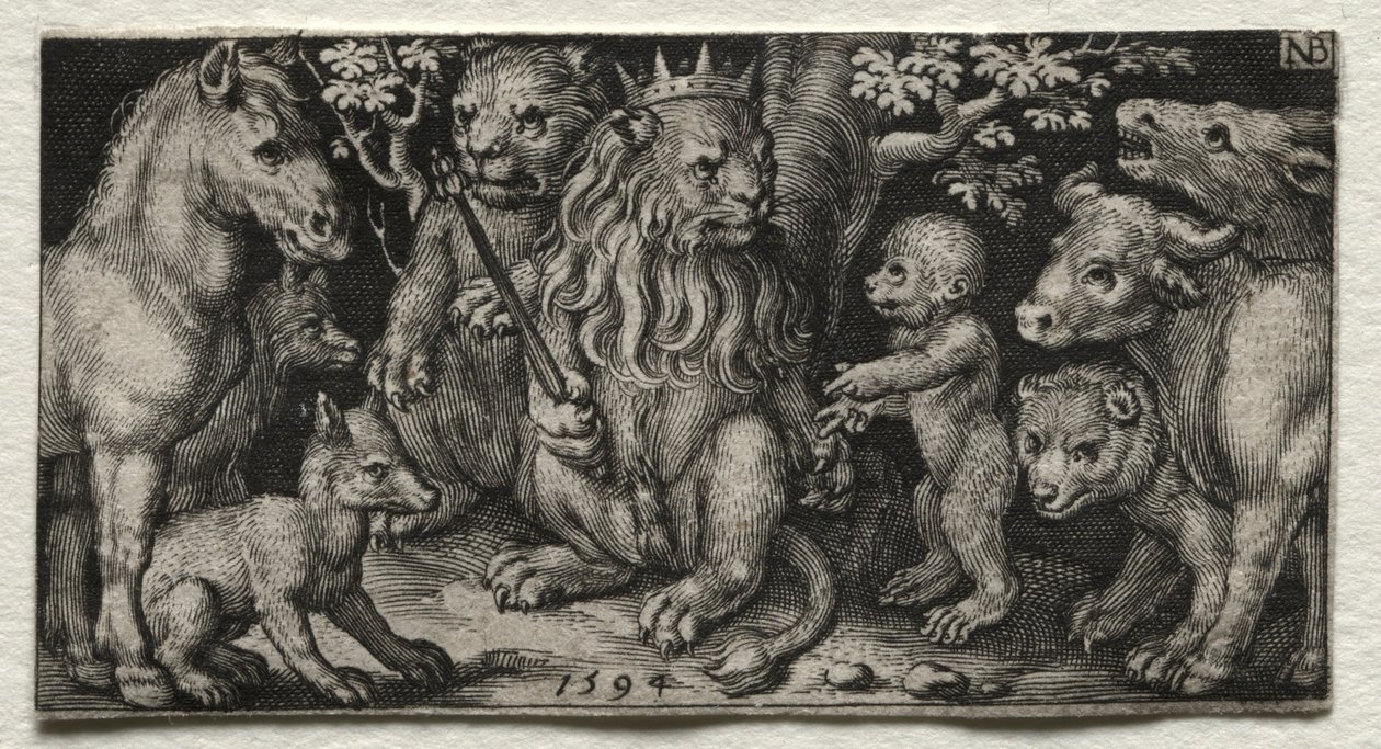 Dyrenes konge, 1594. af Nicolaes de Bruyn