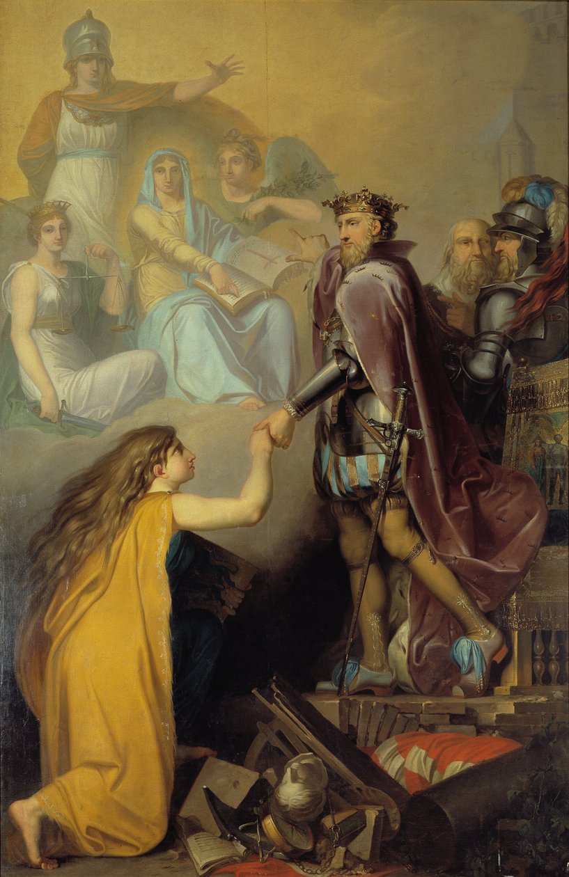 Christian III forsørger Danmark af Nicolai Abildgaard