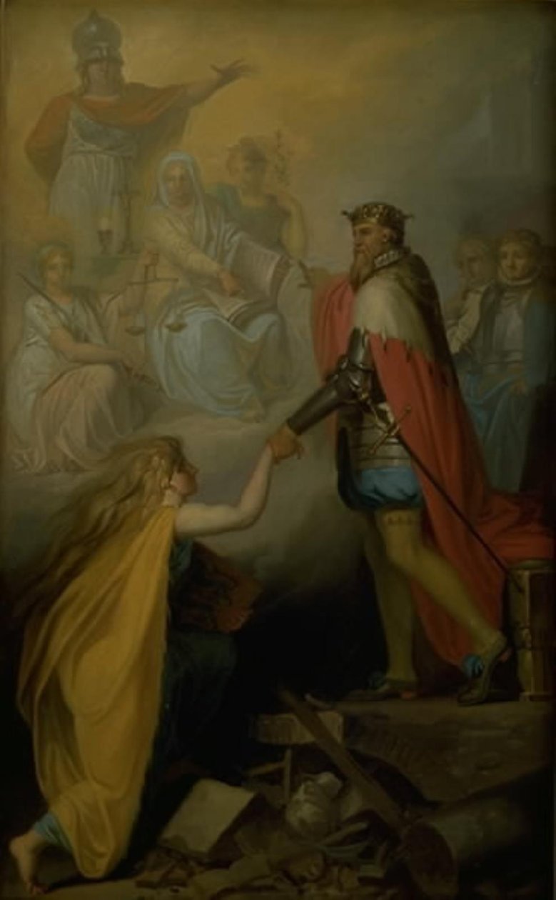 Christian III forsørger Danmark af Nicolai Abildgaard