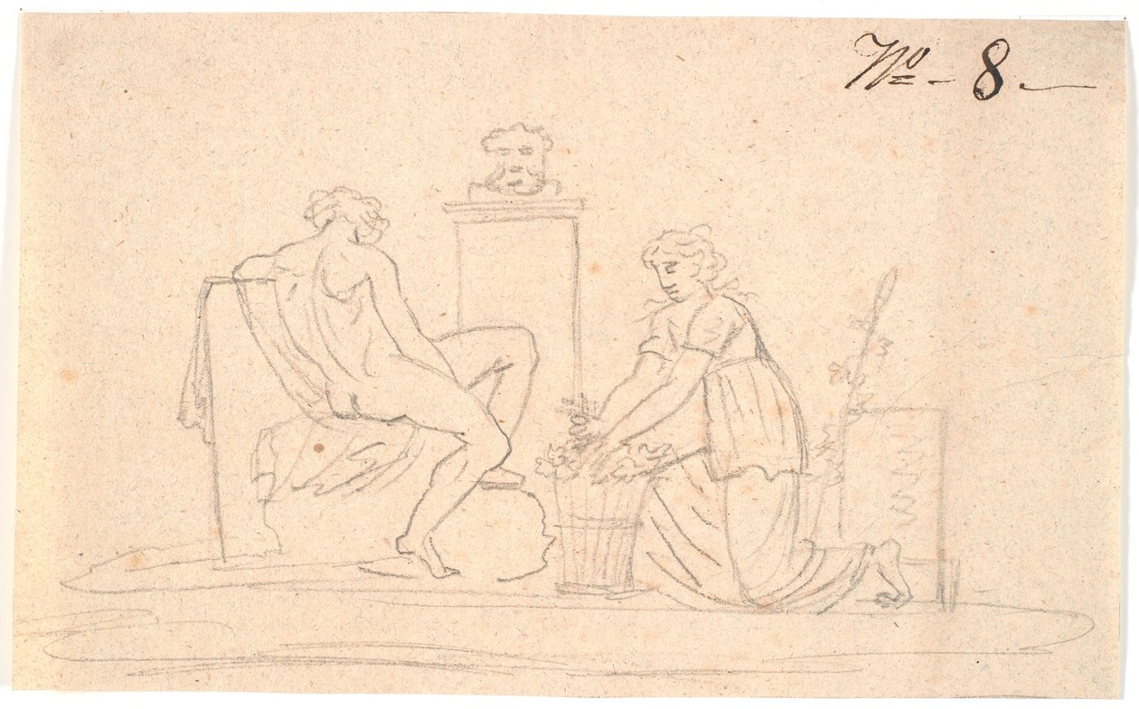 Scene med to figurer af Nicolai Abildgaard
