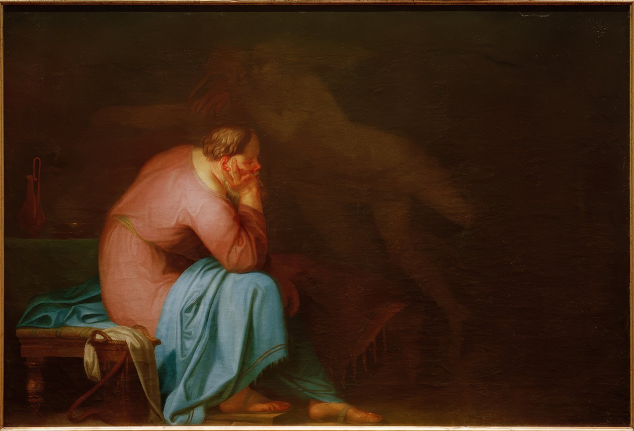 Sokrates og hans dæmon af Nicolai Abraham Abildgaard