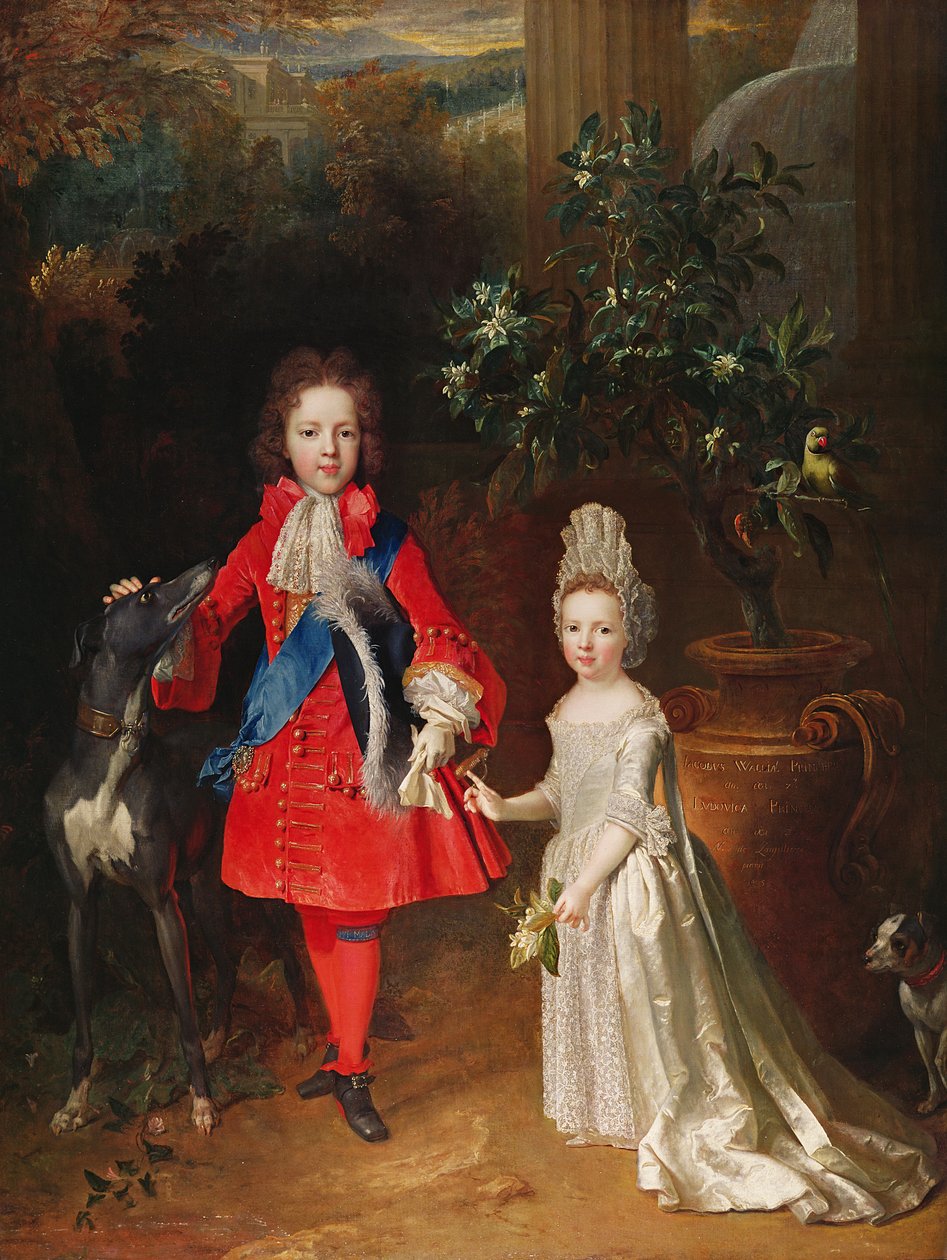 Prins James Francis Edward Stuart og prinsesse Maria Theresa Stuart, 1695 af Nicolas de Largillière