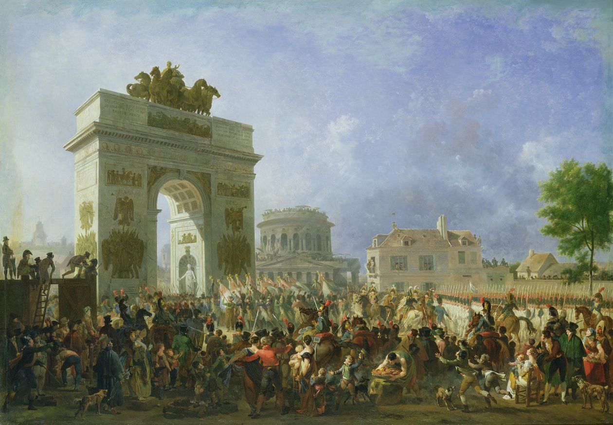Den kejserlige gardes indtog i Paris ved Barriere de Pantin, 25. november 1807, 1810 af Nicolas Antoine Taunay