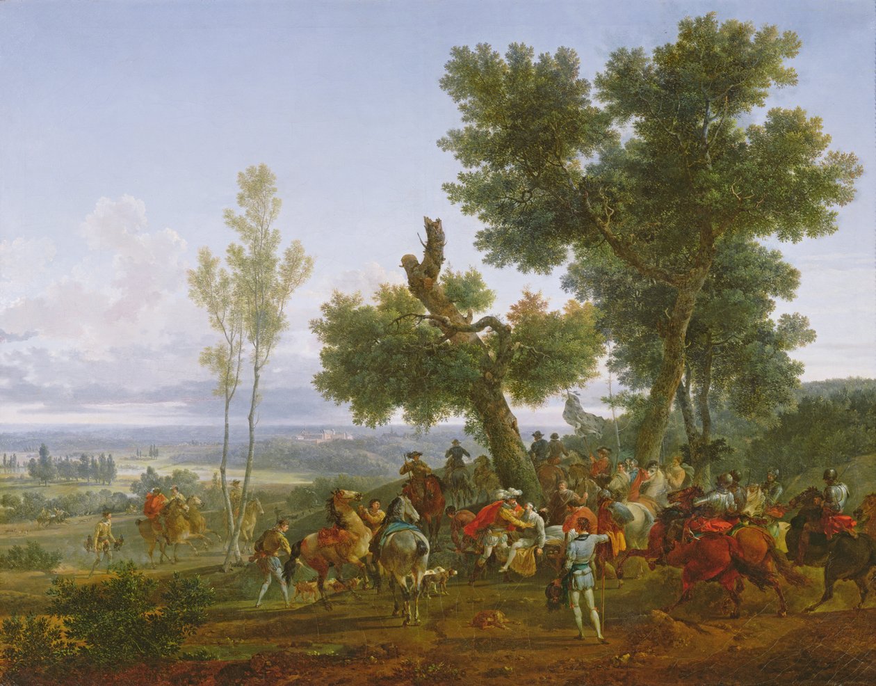 Mødet mellem Henrik IV, konge af Frankrig og Navarra, og Maximilien de Béthune, hertug af Sully på Beuvron-sletten dagen efter slaget ved Ivry i 1590, 1822 af Nicolas Antoine Taunay