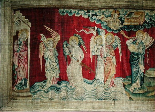 The Sixth Trumpet and the Angels of the Euphrates, nr.25 fra The Apocalypse of Angers, 1373-87 af Nicolas Bataille