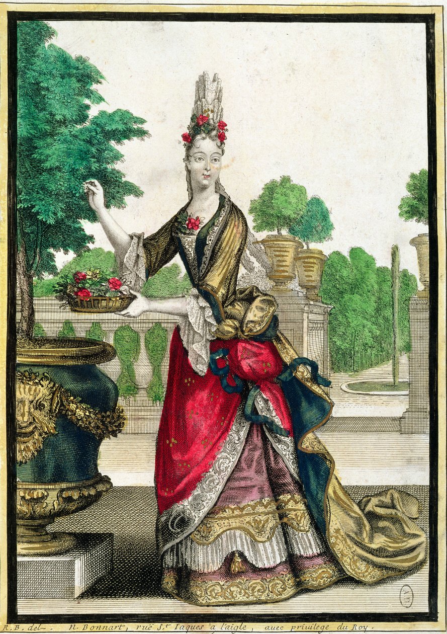 Allegory of Spring, slutningen af det 17. århundrede af Nicolas Bonnart