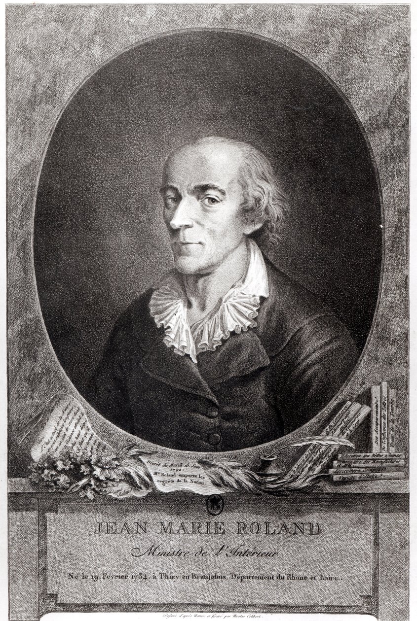 Jean Marie Roland de La Platiere (1734-93) af Nicolas Colibert