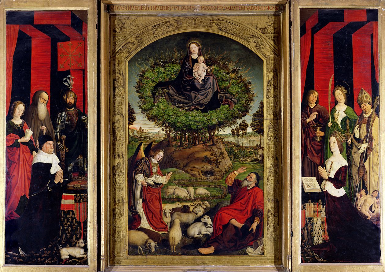 The Triptych of Moses and the Burning Bush, ca. 1476 (se også 26542 og 232840-41) af Nicolas Froment