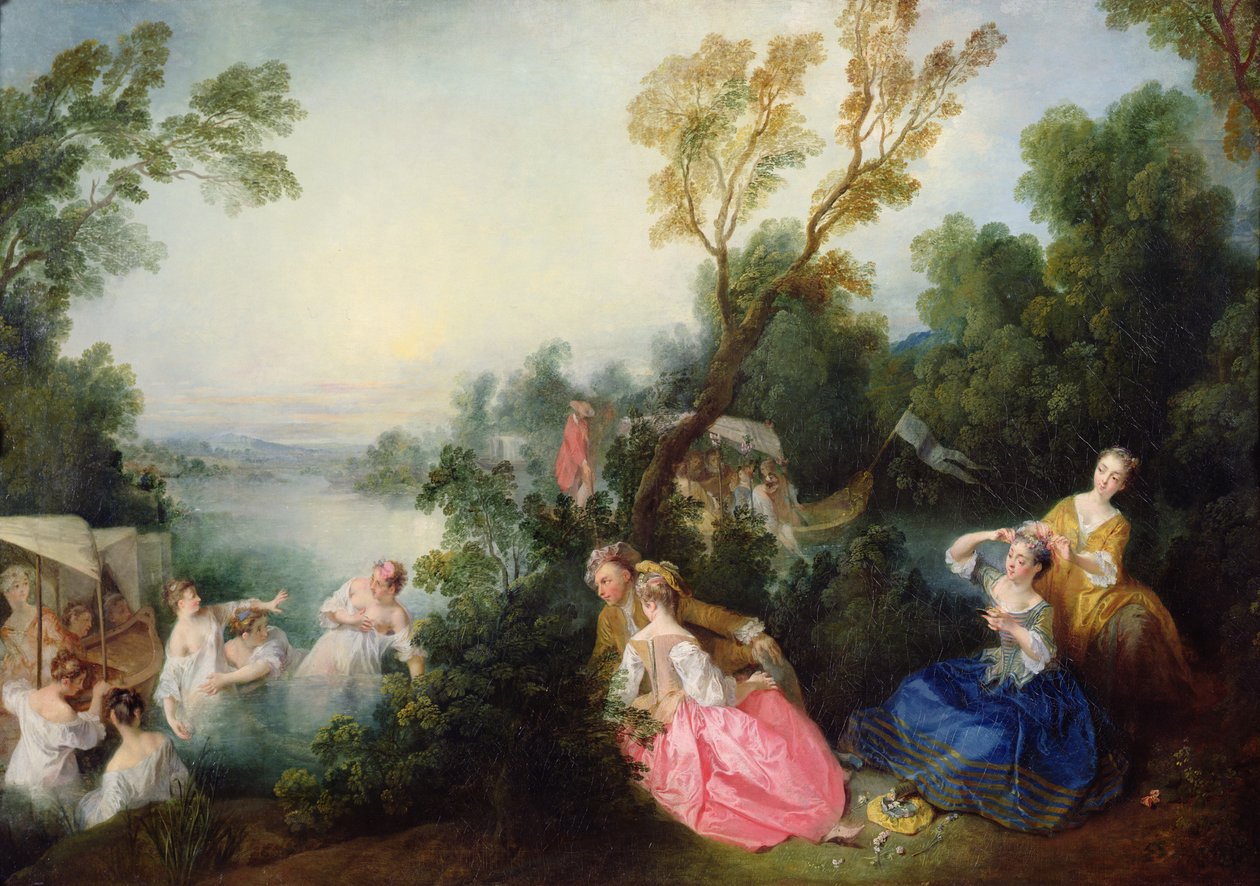 Fornøjelserne ved at bade af Nicolas Lancret