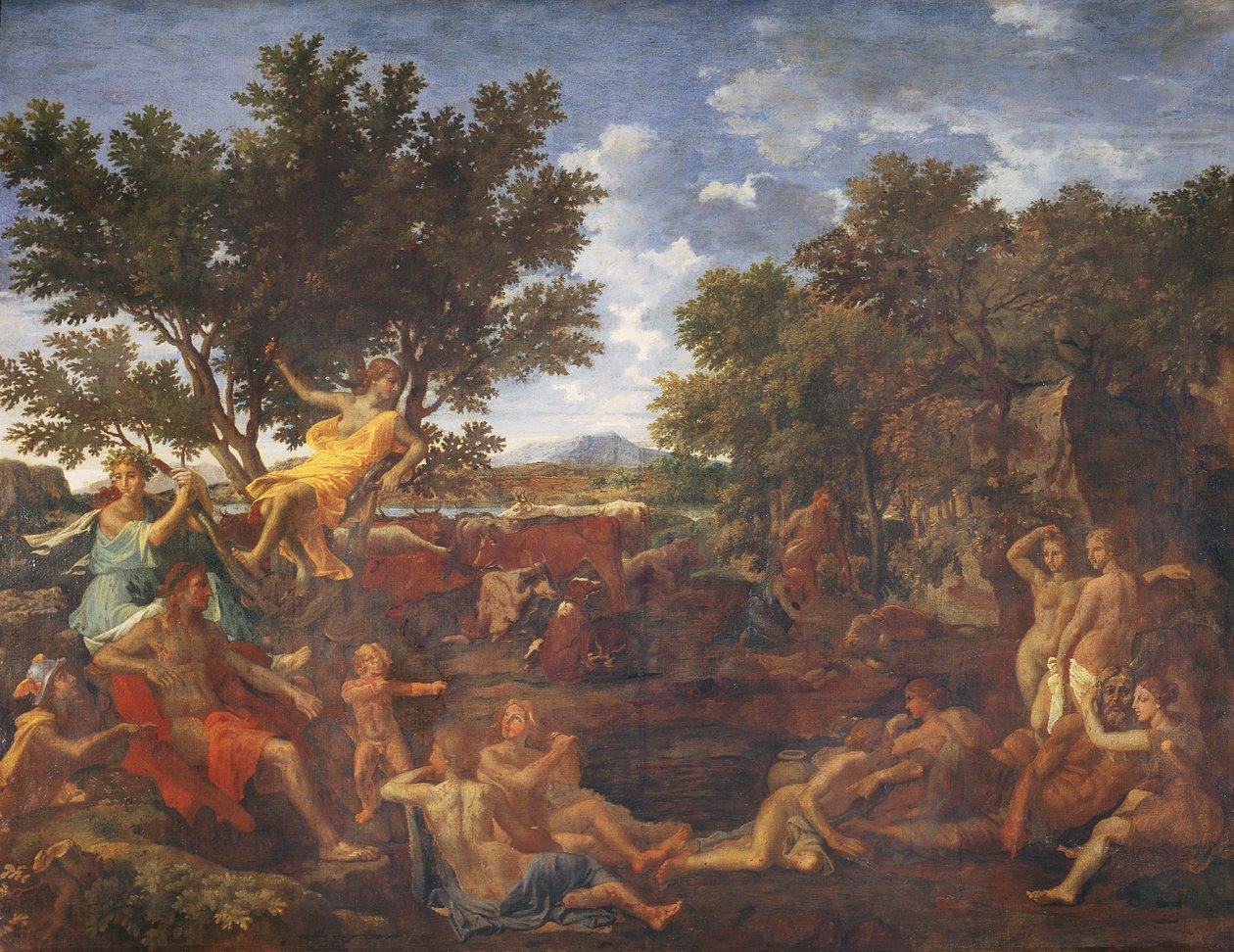 Apollo, elsker af Daphne, ca. 1664 af Nicolas Poussin