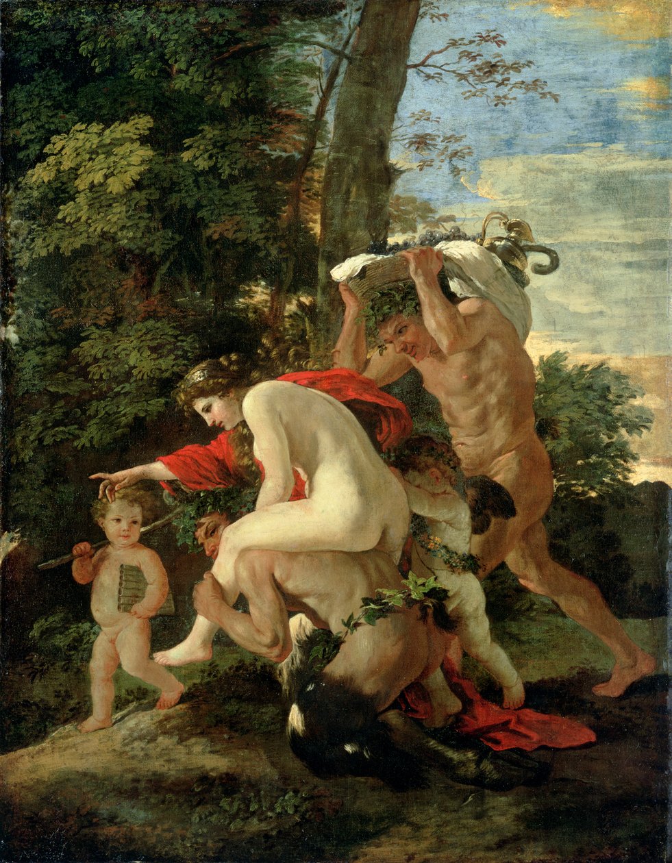 Bacchanalsk scene, før 1630 af Nicolas Poussin