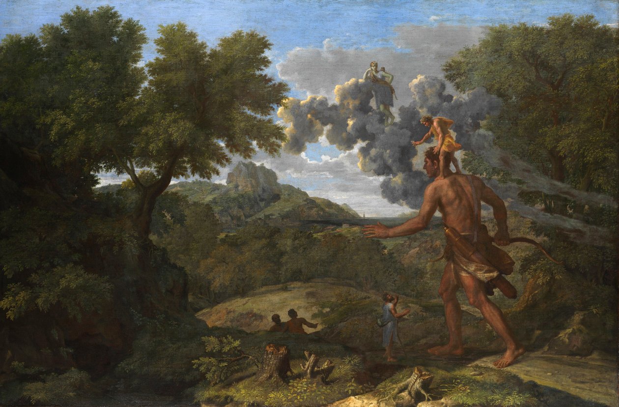 Blind Orion søger efter den stigende sol, 1658 af Nicolas Poussin