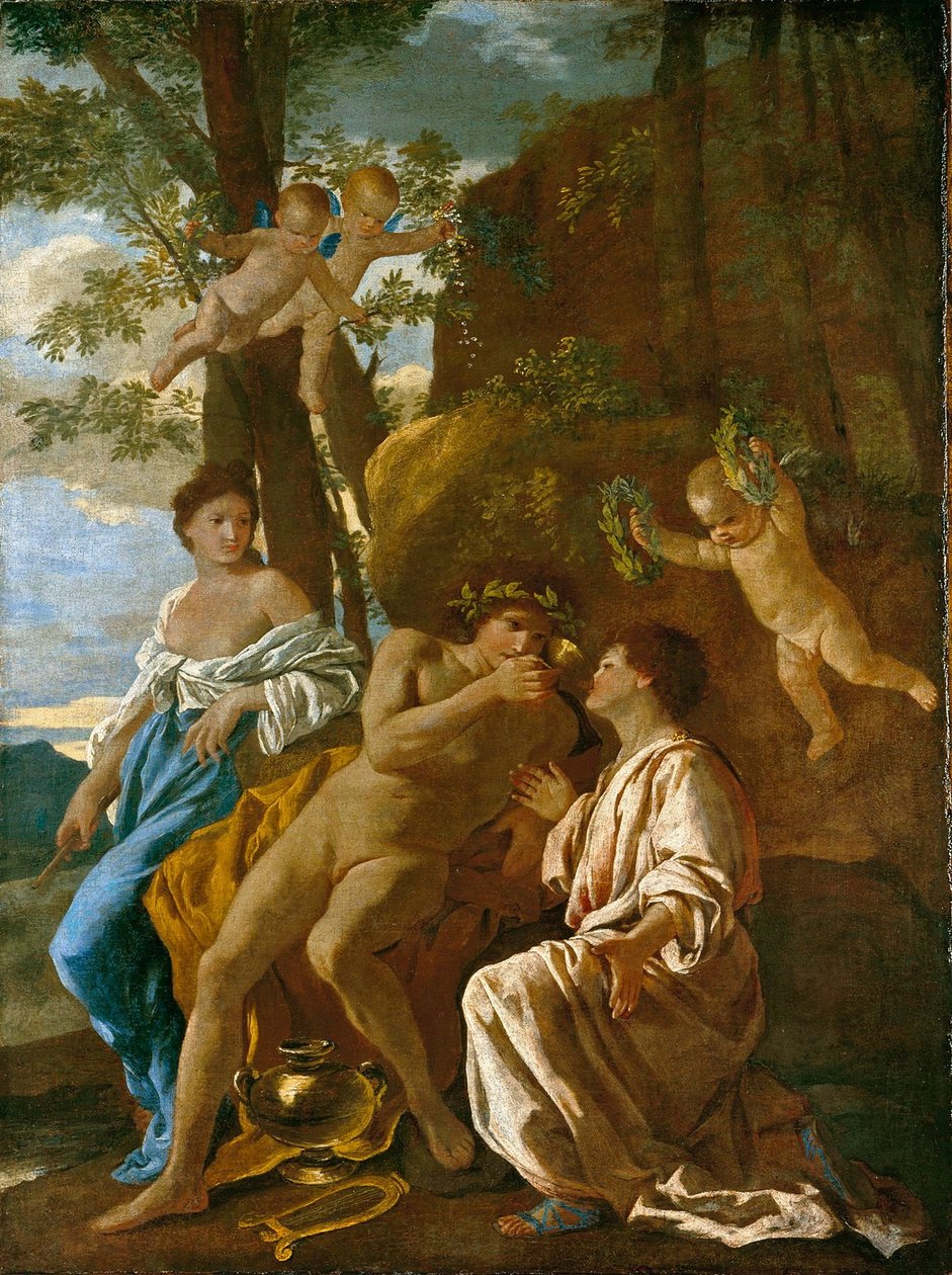 LInspiration du poète (Niedersachsen -statsmuseet) af Nicolas Poussin