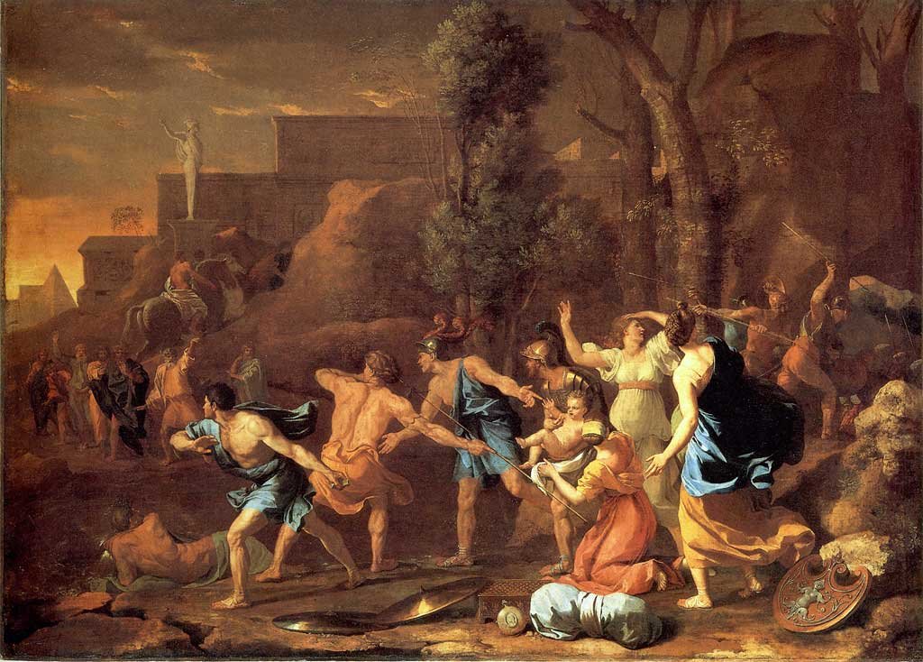 Unge Pyrrhus reddet af Nicolas Poussin