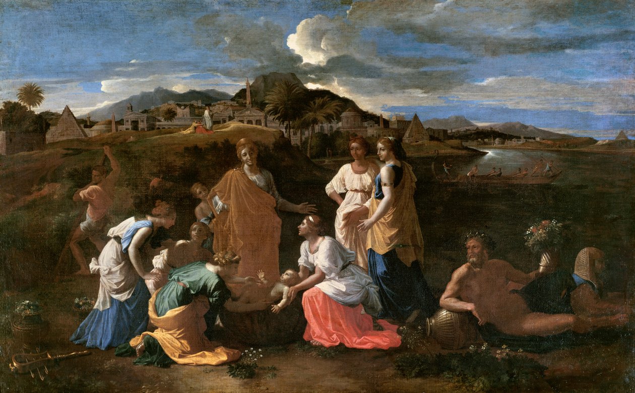 Moses reddet fra vandet, 1647 af Nicolas Poussin