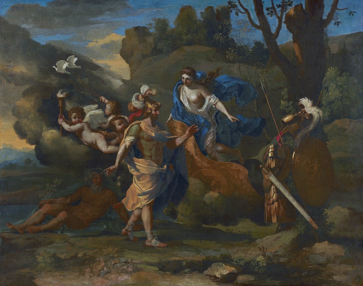 Venus viser sine våben til Aeneas af Nicolas Poussin