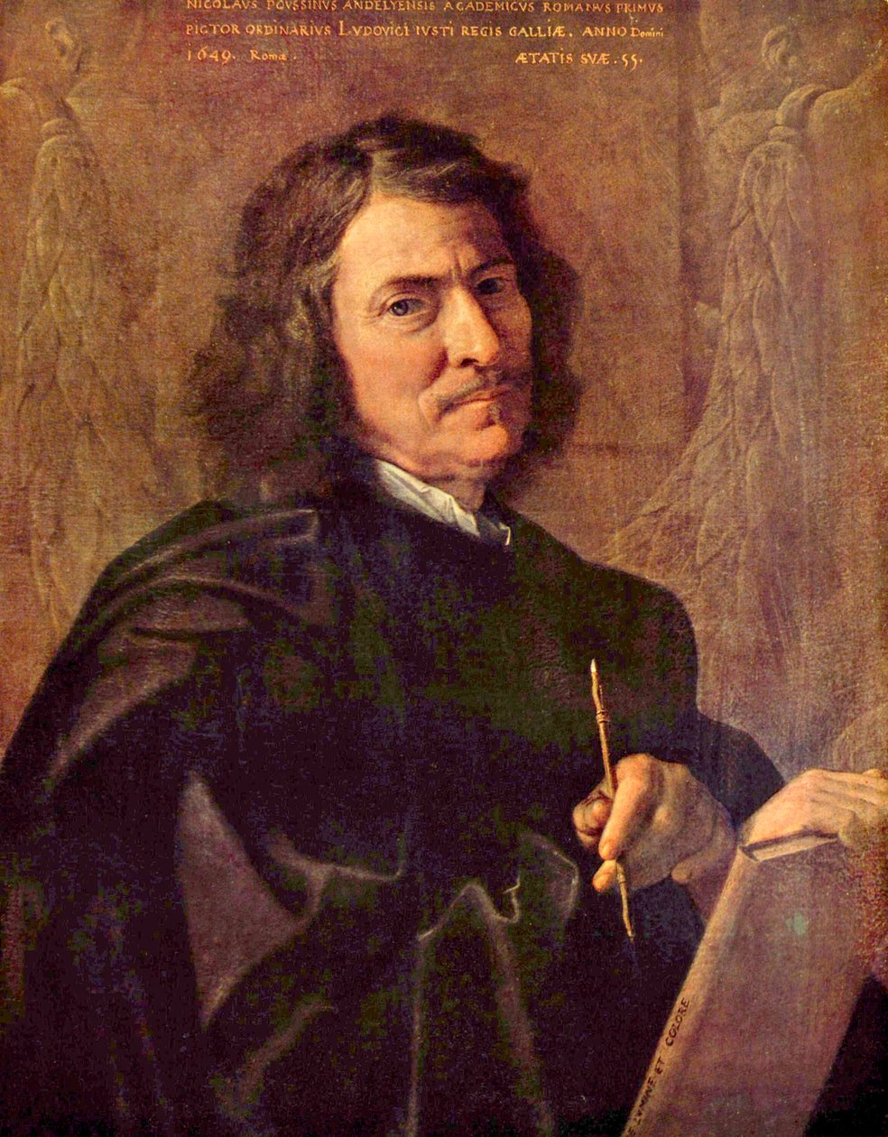 Selvportræt af kunstneren af Nicolas Poussin
