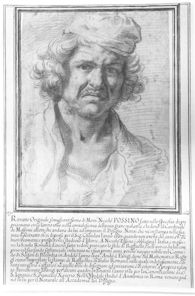 Selvportræt af Nicolas Poussin