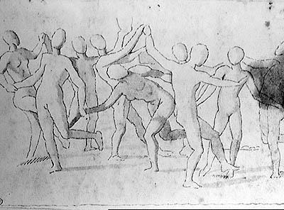 Studer til en Bacchanalia af Nicolas Poussin