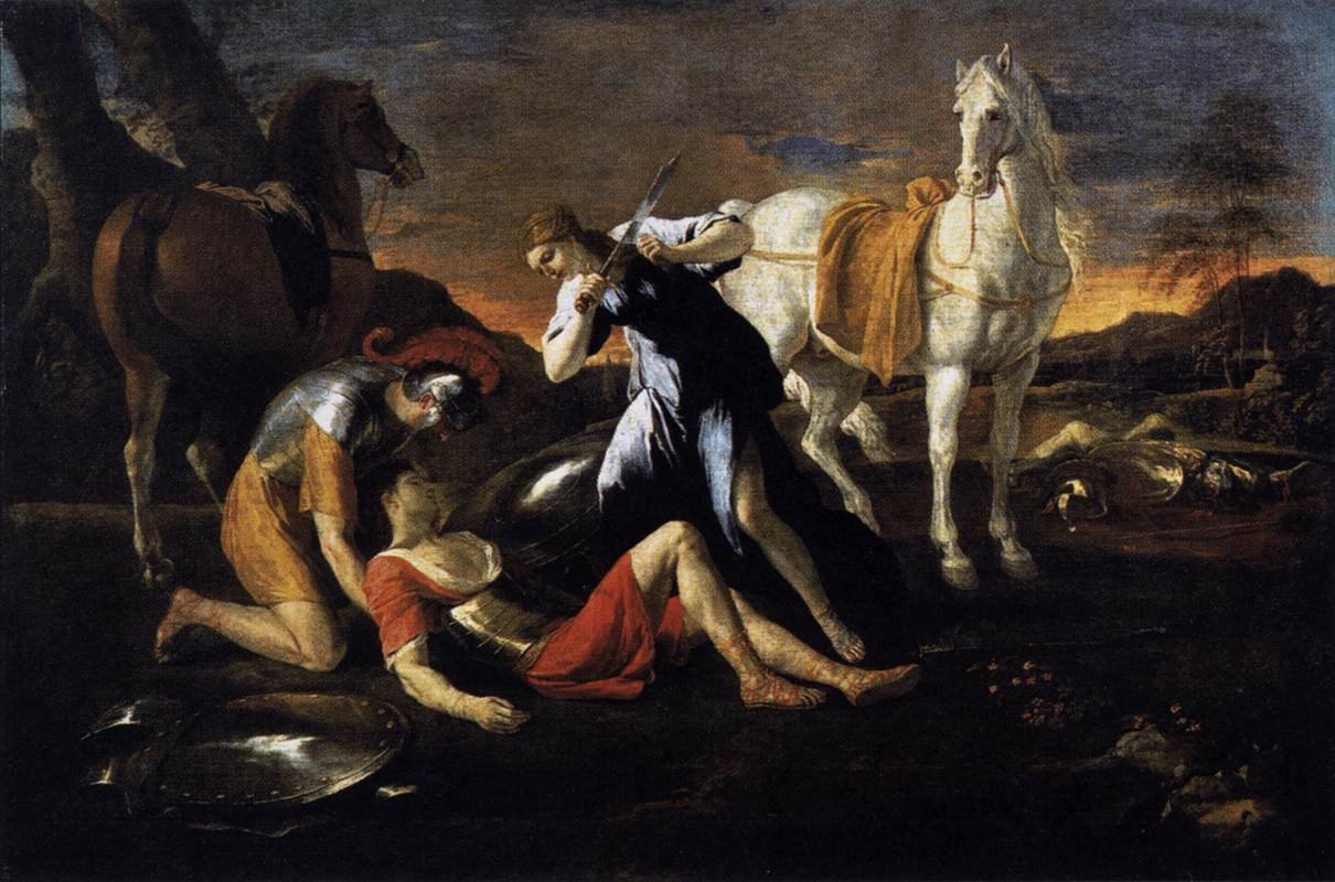 Tancred og Erminia af Nicolas Poussin