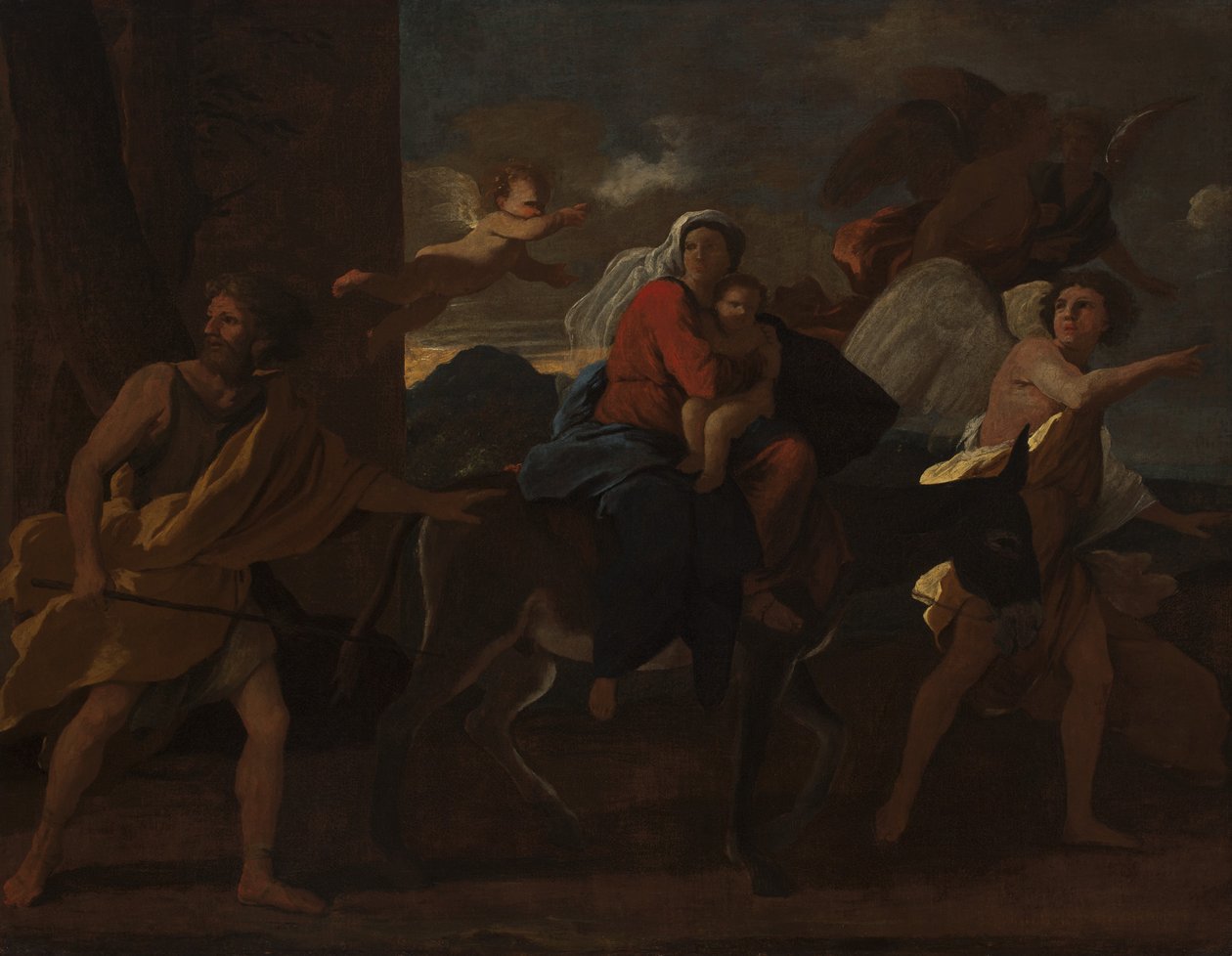 Flugten til Egypten, 1627-28 af Nicolas Poussin