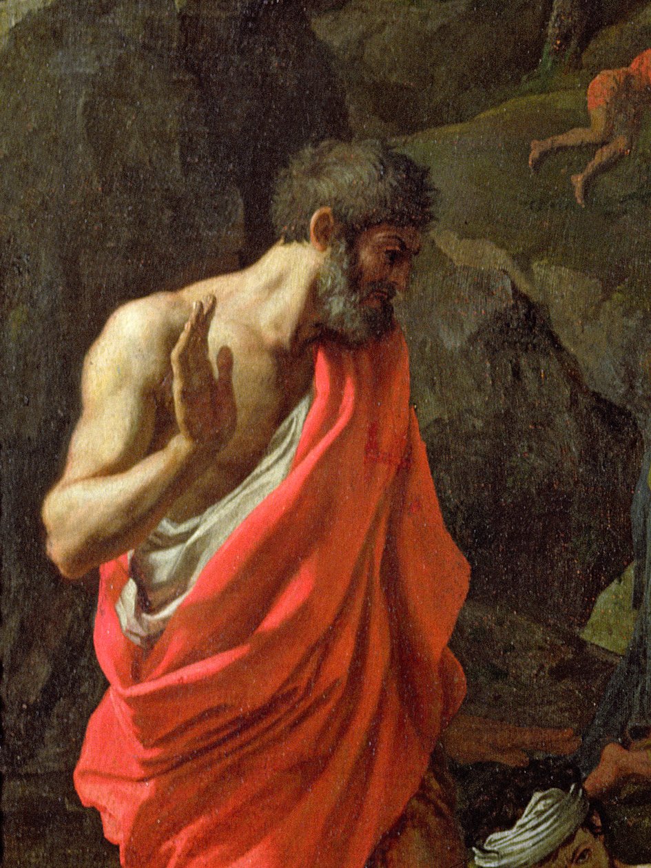 The Gathering of Manna, ca. 1637-9 (detaljer fra 91031) af Nicolas Poussin