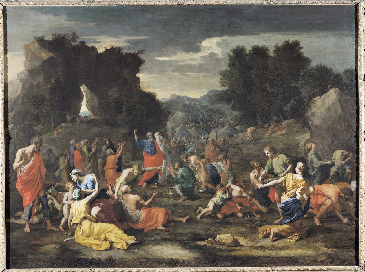 The Gathering of Manna, c.1637-9 af Nicolas Poussin