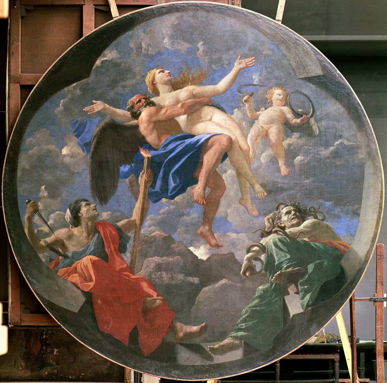 Truth Stolen Away by Time Beyond the Reach of Envy and Discord, 1641 af Nicolas Poussin