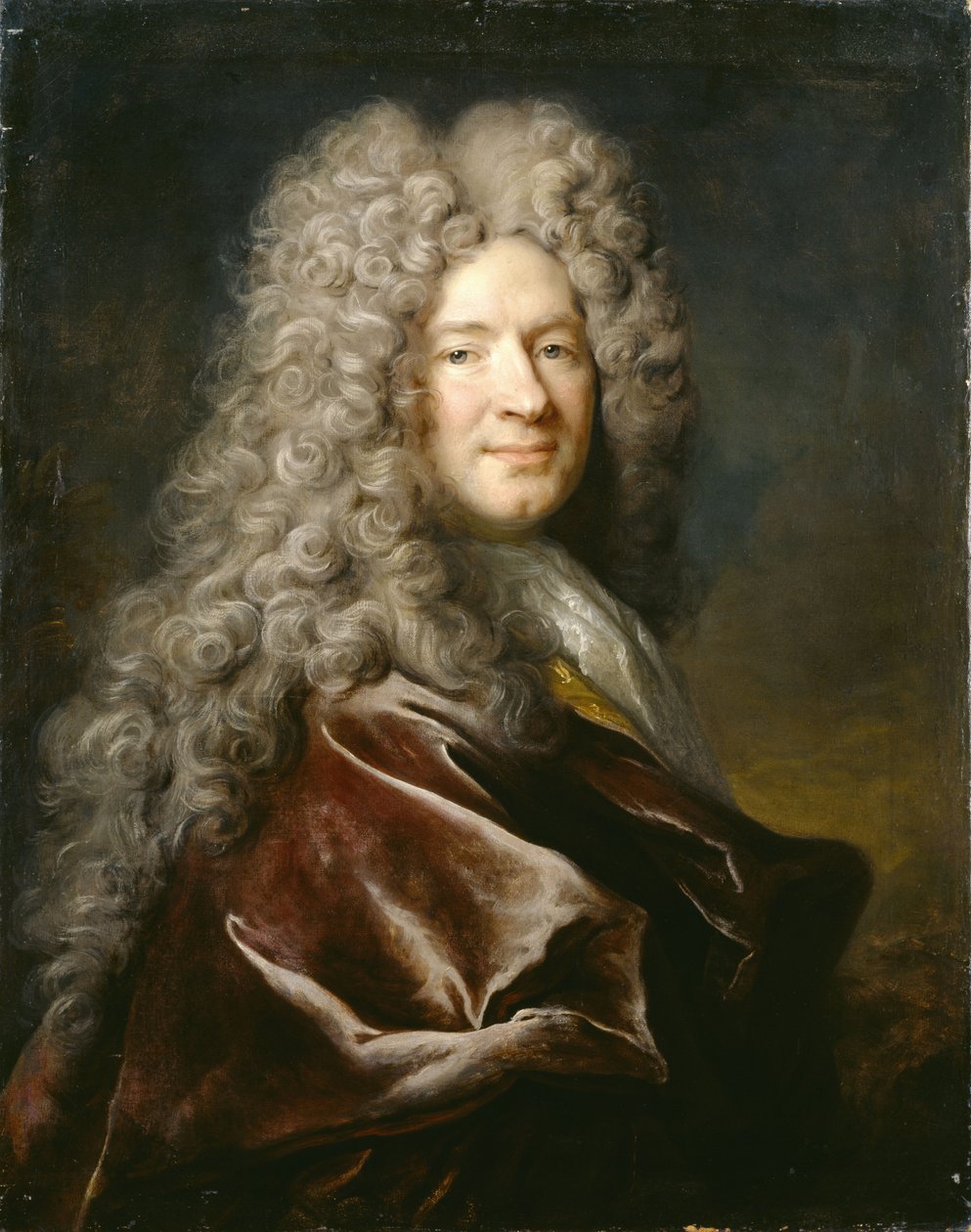 Portræt af en mand i en lilla kappe af Nicolas de Largillière
