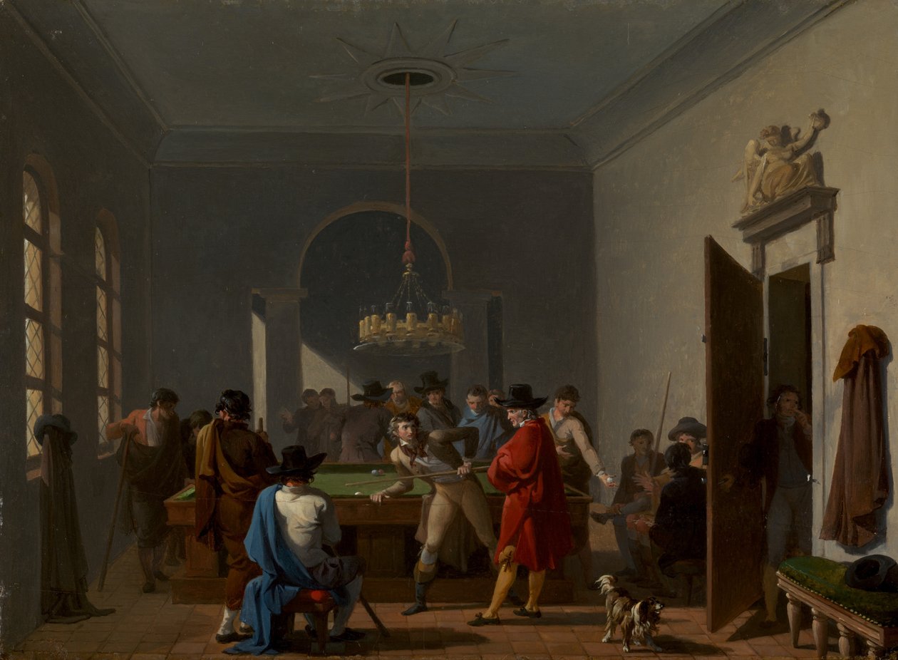 Billardrummet, efter 1810. af Nicolas Antoine Taunay