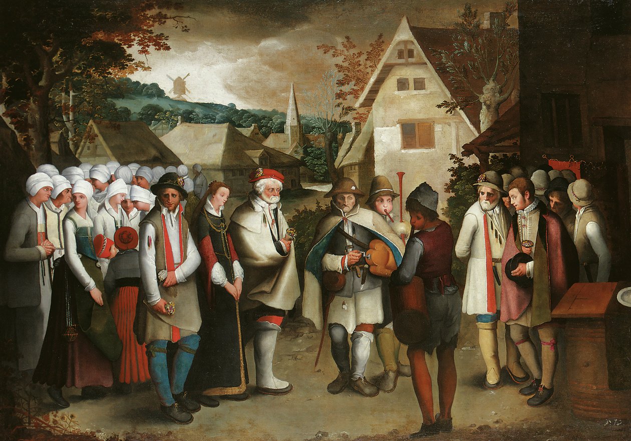 Et bryllupsoptog gennem en by af Nicolas Baullery