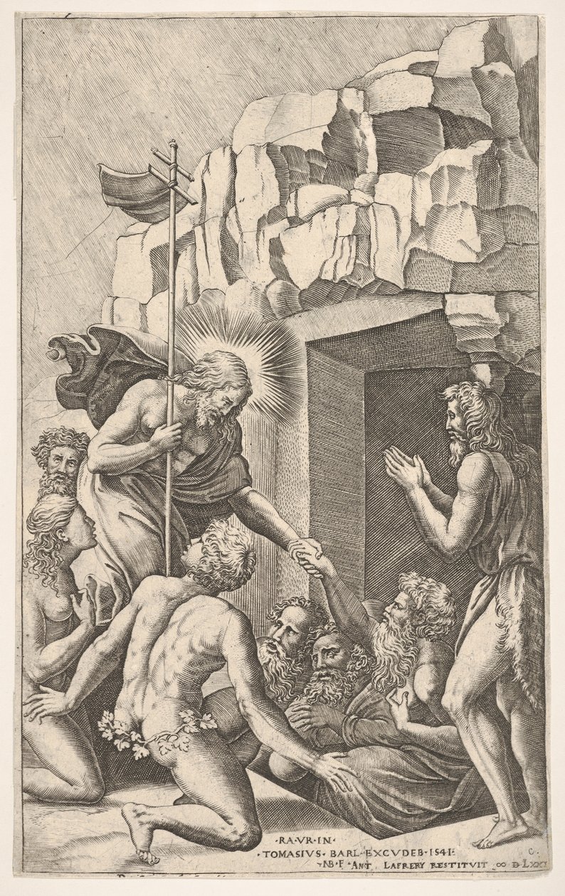 Kristus i Limbo, efter Raphael, 1541. af Nicolas Beatrizet