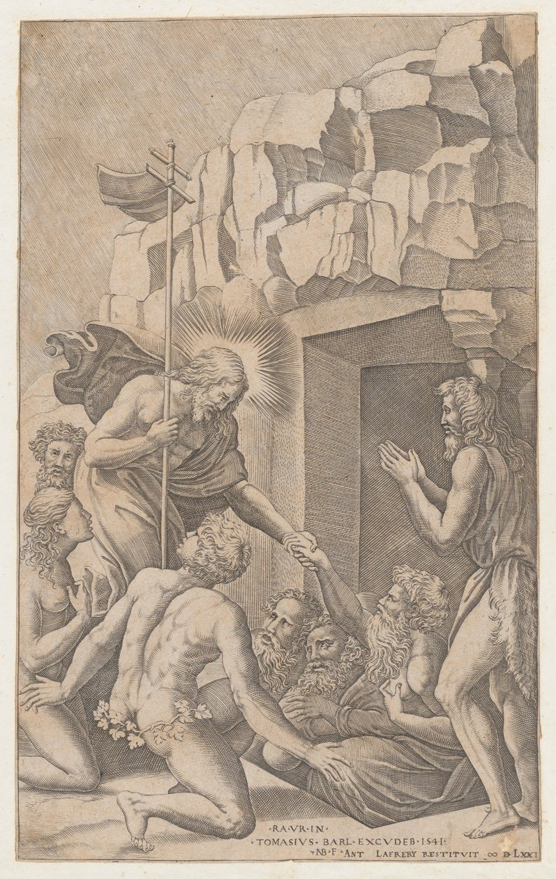 Kristus i Limbo, efter Raphael, 1541., 1541. af Nicolas Beatrizet