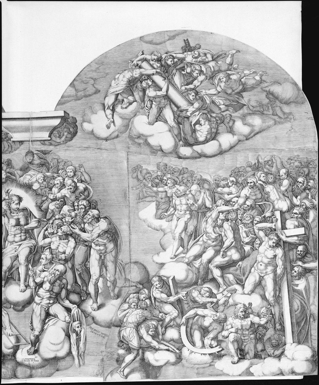 Michelangelos sidste dom, 1562., 1562. af Nicolas Beatrizet