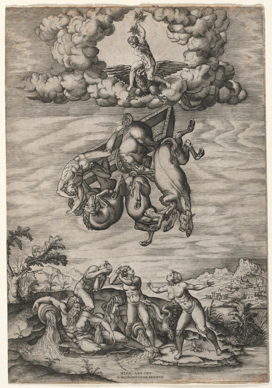 Phaetons fald af Nicolas Beatrizet