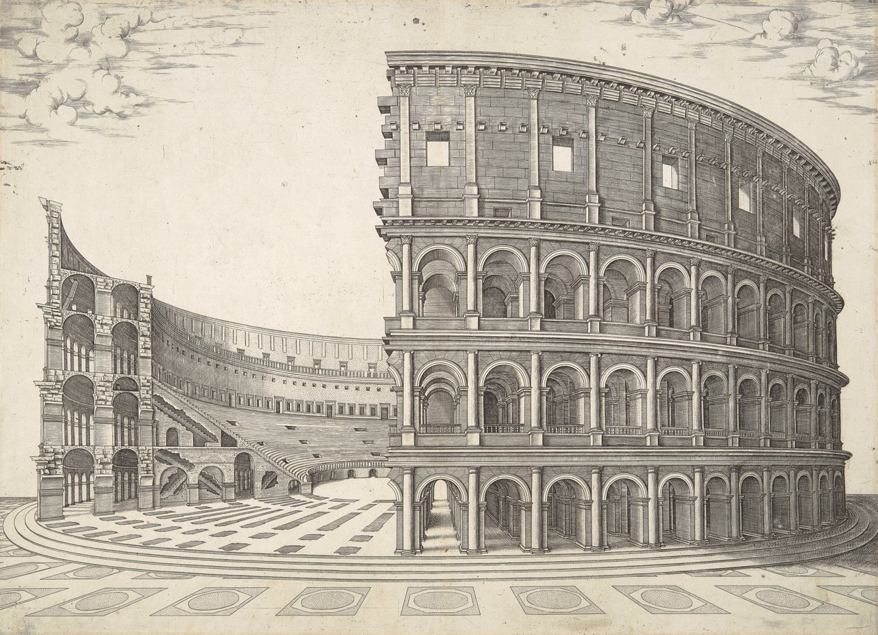 Teater Sive Roman Colosseum af Nicolas Beatrizet