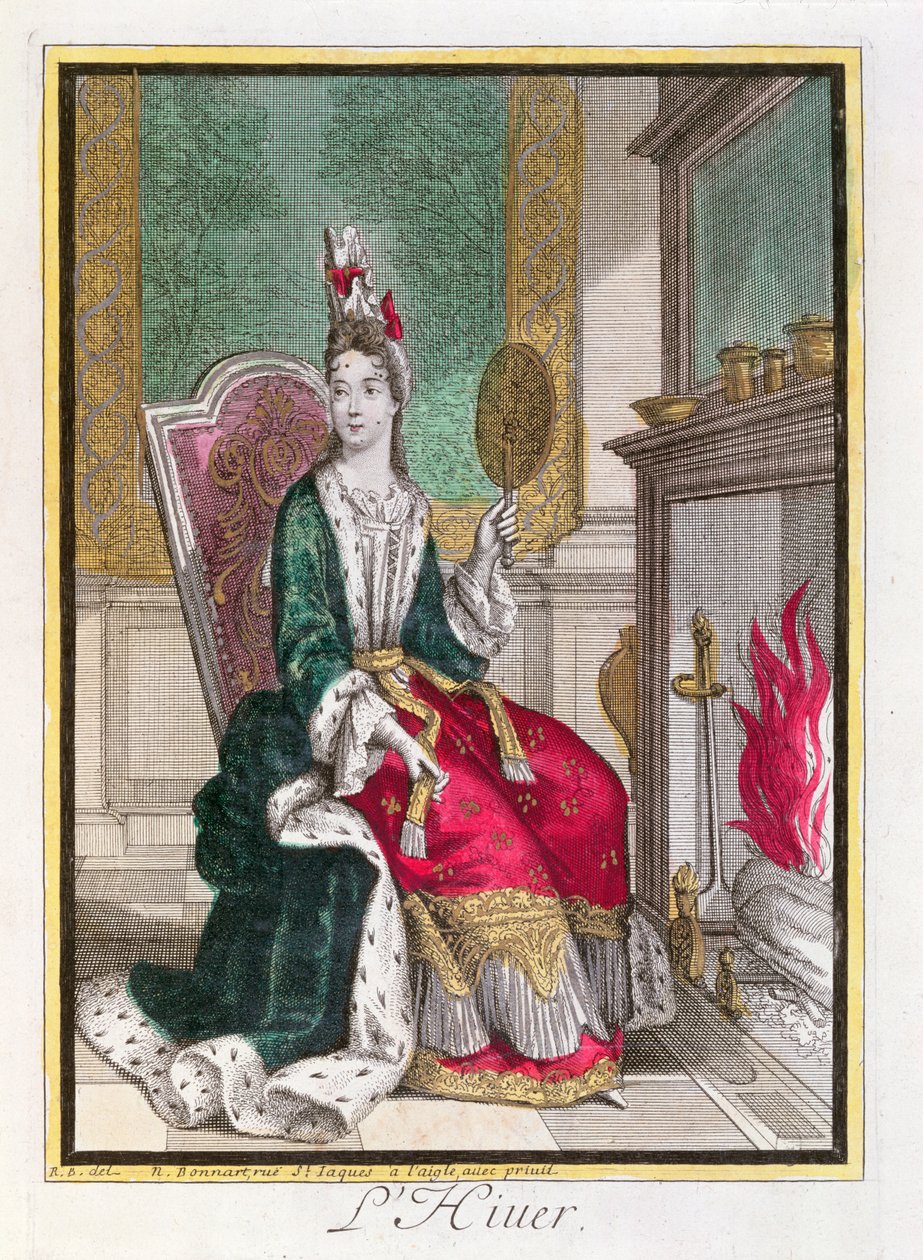 Allegory of Winter, slutningen af det 17. århundrede af Nicolas Bonnart