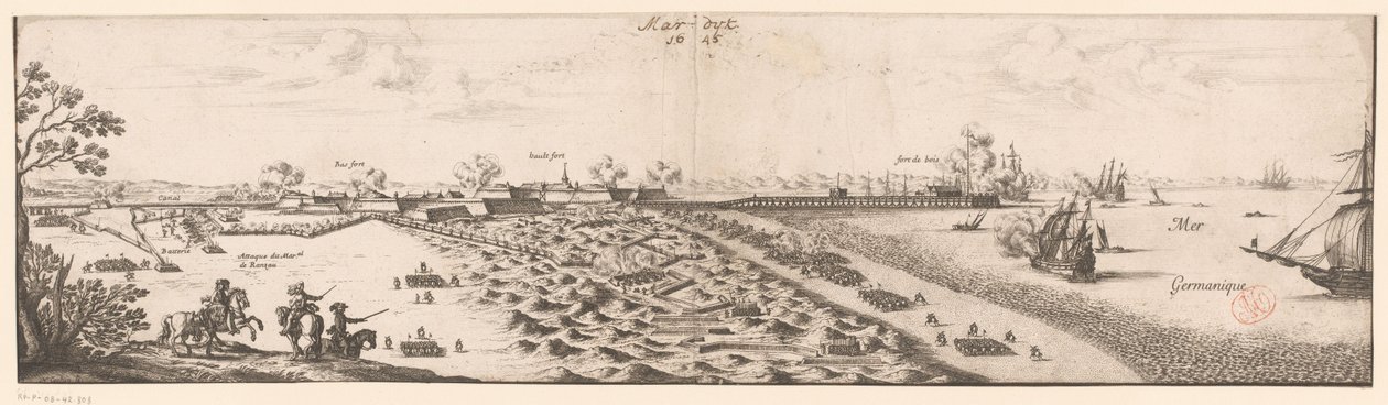 Kort over Mardijk, 1645 af Nicolas Cochin