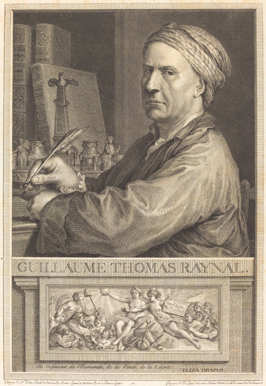 Guillaume Thomas Raynal af Nicolas Delaunay after Charles Nicolas Cochin II