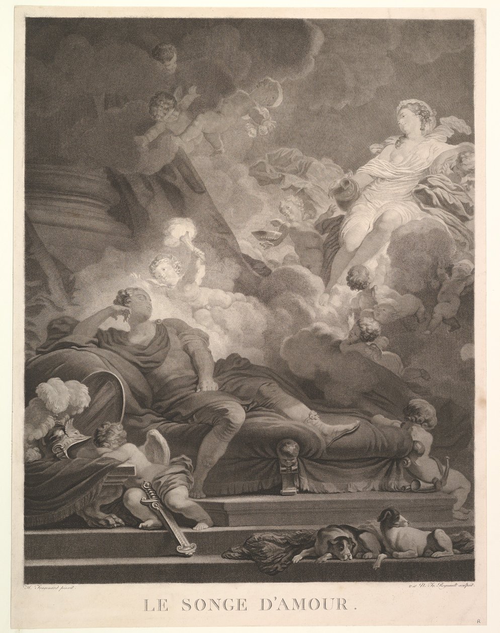 Drømmen om kærlighed.n.d. af Nicolas Francois Regnault
